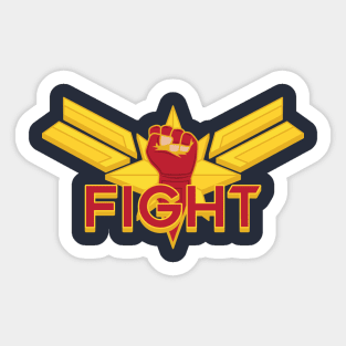 Superhero Women's Fight Sticker